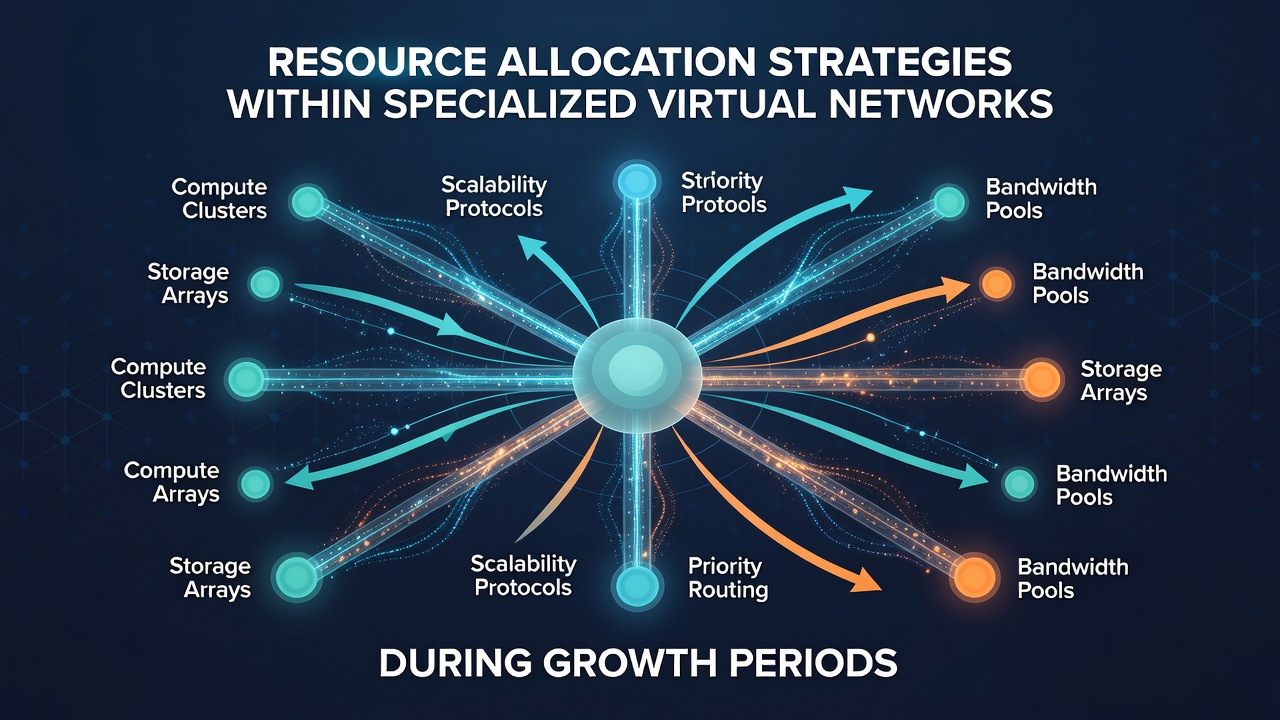 Resource Allocation Strategies Within Specialized Virtual Networks During Growth Periods
